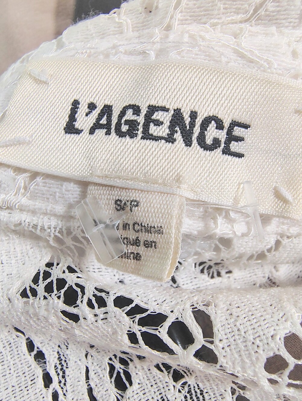 L'AGENCE $375 Jenica Floral Lace Blouse Ivory Women's Small Petite Coquettegirl - Picture 6 of 12
